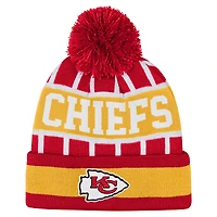 Youth Outerstuff  Red Kansas City Chiefs Go Fast Cuffed Knit Hat with Pom