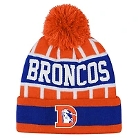 Youth Outerstuff  Orange Denver Broncos Go Fast Cuffed Knit Hat with Pom