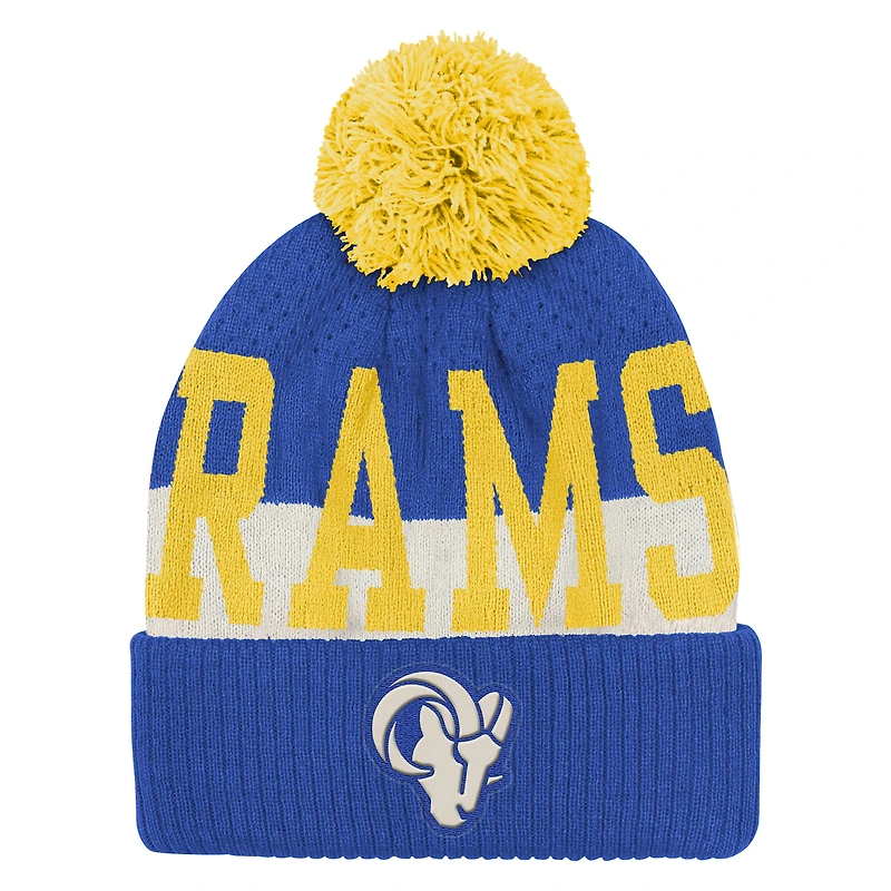 Youth Outerstuff  Royal Los Angeles Rams Modern Fan Cuffed Knit Hat with Pom