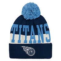 Youth Outerstuff  Navy Tennessee Titans Modern Fan Cuffed Knit Hat with Pom
