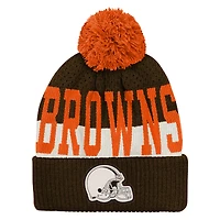 Youth Outerstuff  Brown Cleveland Browns Modern Fan Cuffed Knit Hat with Pom