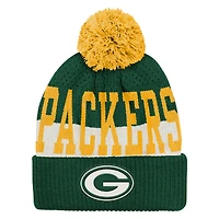Youth Outerstuff  Green Green Bay Packers Modern Fan Cuffed Knit Hat with Pom