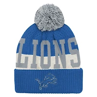 Youth Outerstuff  Blue Detroit Lions Modern Fan Cuffed Knit Hat with Pom