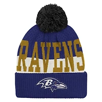Youth Outerstuff  Purple Baltimore Ravens Modern Fan Cuffed Knit Hat with Pom