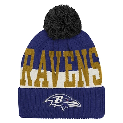 Youth Outerstuff  Purple Baltimore Ravens Modern Fan Cuffed Knit Hat with Pom