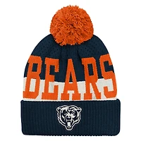 Youth Outerstuff  Navy Chicago Bears Modern Fan Cuffed Knit Hat with Pom