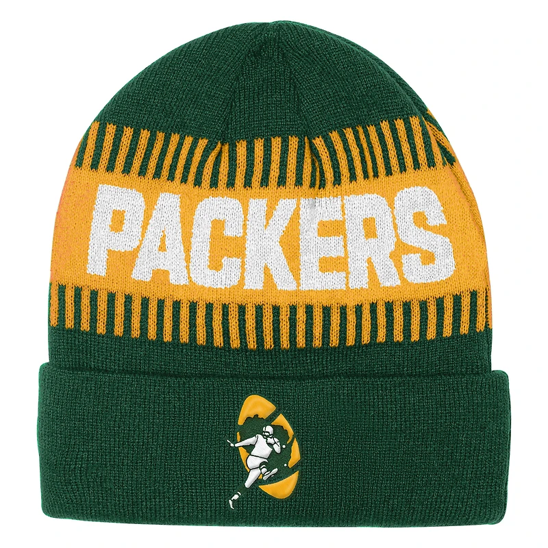Youth Outerstuff Green Green Bay Packers Bright Lights Cuffed Knit Hat