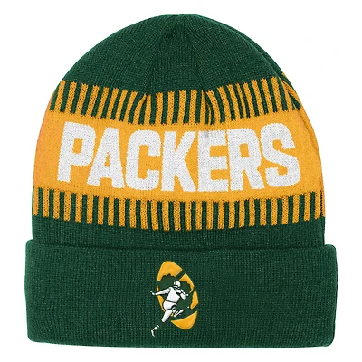Youth Outerstuff  Green Green Bay Packers Bright Lights Cuffed Knit Hat