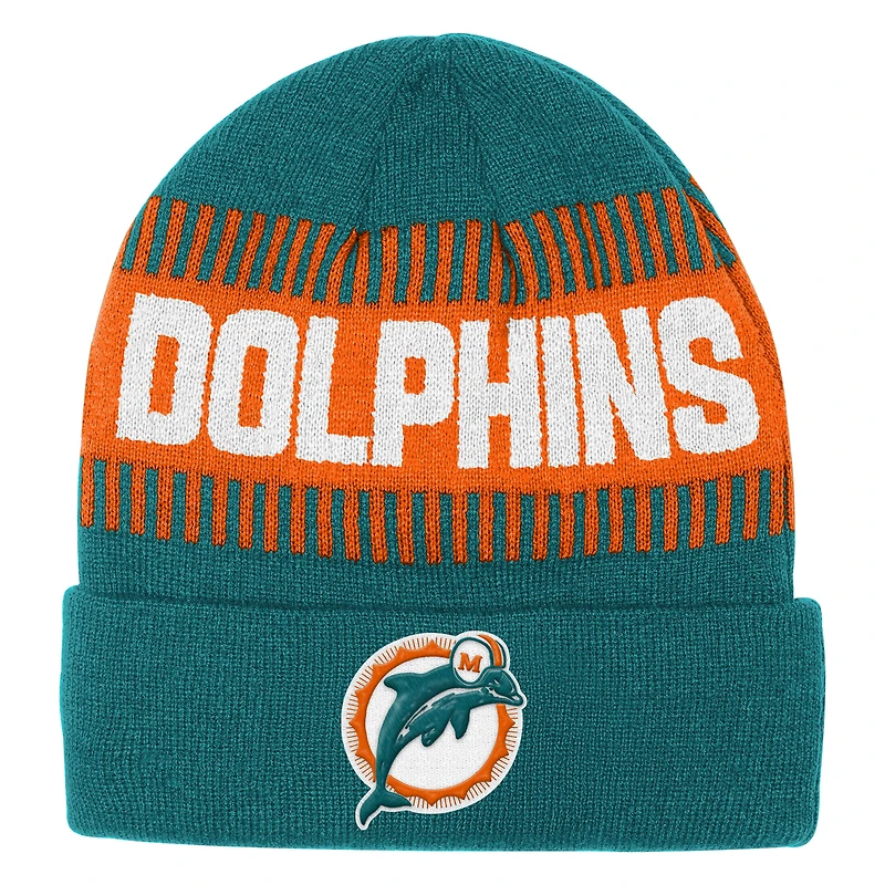 Youth Outerstuff  Aqua Miami Dolphins Bright Lights Cuffed Knit Hat