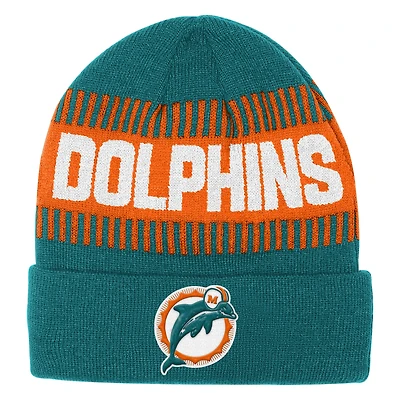 Youth Outerstuff  Aqua Miami Dolphins Bright Lights Cuffed Knit Hat