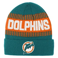 Youth Outerstuff  Aqua Miami Dolphins Bright Lights Cuffed Knit Hat