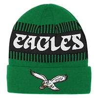 Youth Outerstuff  Kelly Green Philadelphia Eagles Bright Lights Cuffed Knit Hat