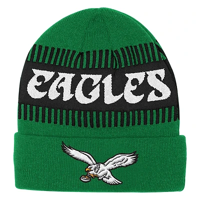 Youth Outerstuff  Kelly Green Philadelphia Eagles Bright Lights Cuffed Knit Hat