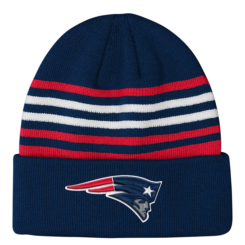 Youth Outerstuff  Navy New England Patriots Essentials Cuffed Knit Hat