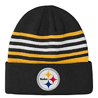 Youth Outerstuff  Black Pittsburgh Steelers Essentials Cuffed Knit Hat
