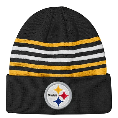 Youth Outerstuff  Black Pittsburgh Steelers Essentials Cuffed Knit Hat