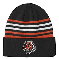 Youth Outerstuff  Black Cincinnati Bengals Essentials Cuffed Knit Hat
