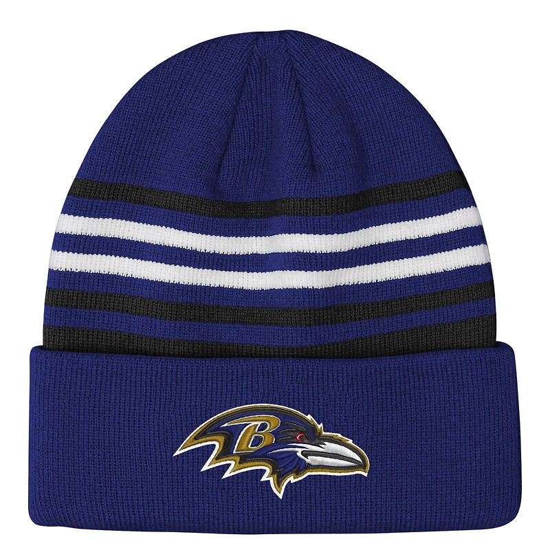 Youth Outerstuff  Purple Baltimore Ravens Essentials Cuffed Knit Hat