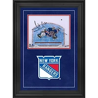 Henrik Lundqvist New York Rangers Autographed Deluxe Framed 8" x 10" Blue Jersey Overhead Photograph