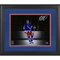 K'Andre Miller New York Rangers Autographed Framed 11" x 14" Blue Jersey Spotlight Celebration Photograph - Limited Edition of 79