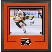 Cam Atkinson Philadelphia Flyers Autographed Deluxe Framed 16" x 20" White Jersey Shooting Photograph