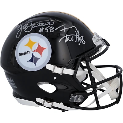 T.J. Watt & Jack Lambert Pittsburgh Steelers Autographed Riddell Speed Authentic Helmet