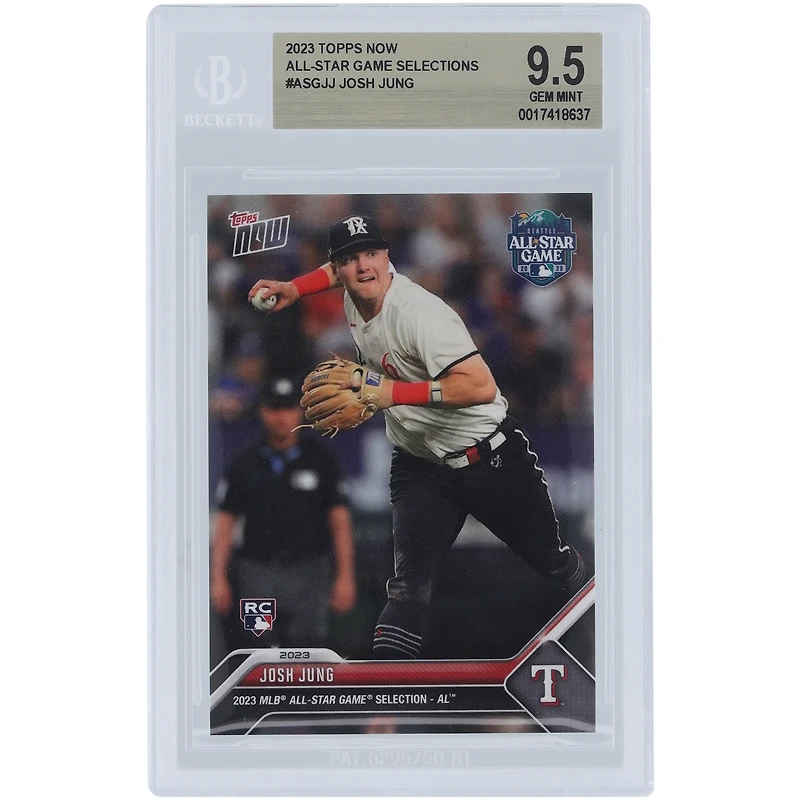 Josh Jung Texas Rangers 2023 Topps Now ASG #ASG-JJ BGS Authenticated 9.5 Rookie Card