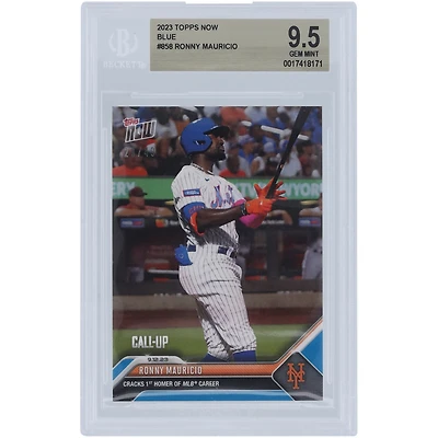 Ronny Mauricio New York Mets 2023 Topps Now Call-Up Blue #858 #/49 BGS Authenticated 9.5 Card