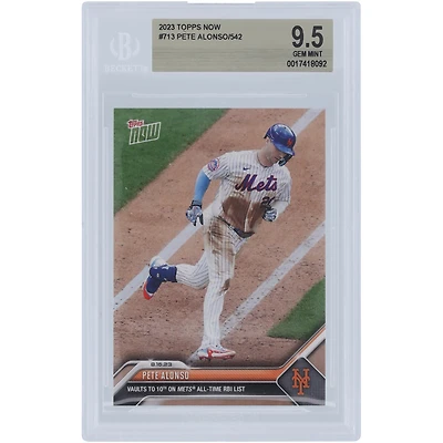 Pete Alonso New York Mets 2023 Topps Now 10th All-time Mets RBI List #713 BGS Authenticated 9.5 Card