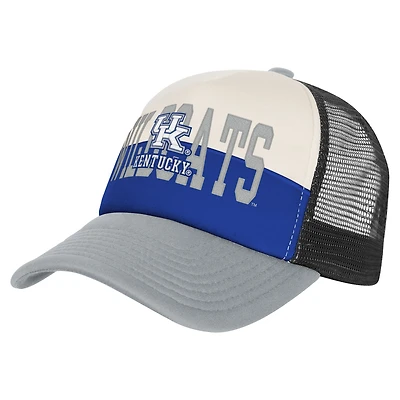 Youth Outerstuff Royal/Cream Kentucky Wildcats Modern Fan Trucker Adjustable Hat
