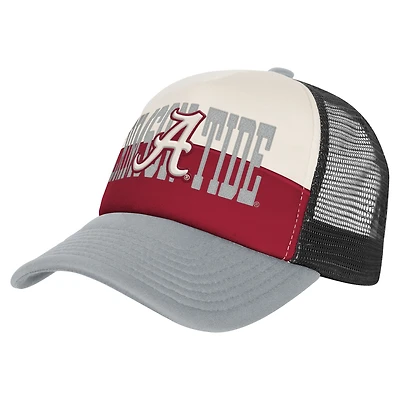 Youth Outerstuff Crimson/Cream Alabama Crimson Tide Modern Fan Trucker Adjustable Hat