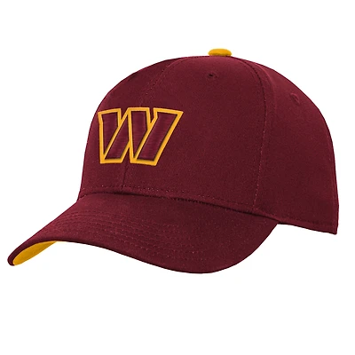 Youth Outerstuff Burgundy Washington Commanders Team Pre-Curved Adjustable Hat
