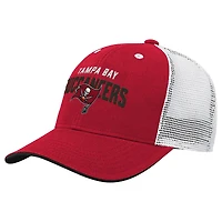 Youth Outerstuff Red Tampa Bay Buccaneers Core Lockup Trucker Adjustable Hat
