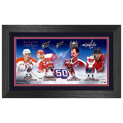 Highland Mint Washington Capitals 50th Anniversary 12'' x 20'' Framed Legends Collage