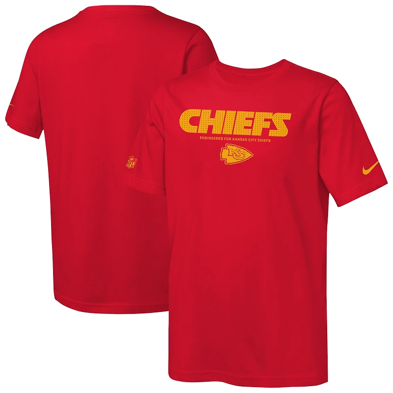 Youth Nike Red Kansas City Chiefs Sideline Team Issue T-Shirt