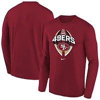 Youth Nike  Scarlet San Francisco 49ers Primetime Legend Icon Long Sleeve Performance T-Shirt