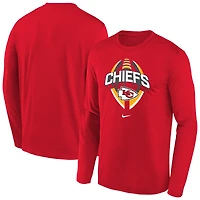 Youth Nike  Red Kansas City Chiefs Primetime Legend Icon Long Sleeve Performance T-Shirt