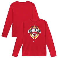 Preschool Nike  Red Kansas City Chiefs Primetime Legend Icon Long Sleeve Performance T-Shirt