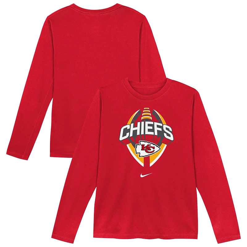 Preschool Nike Red Kansas City Chiefs Primetime Legend Icon Long Sleeve Performance T-Shirt