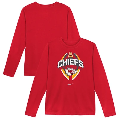 Preschool Nike  Red Kansas City Chiefs Primetime Legend Icon Long Sleeve Performance T-Shirt
