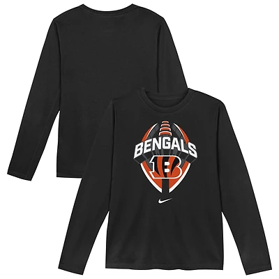 Preschool Nike  Black Cincinnati Bengals Primetime Legend Icon Long Sleeve Performance T-Shirt