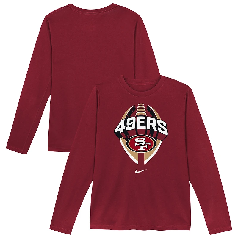 Toddler Nike  Scarlet San Francisco 49ers Primetime Legend Icon Long Sleeve Performance T-Shirt