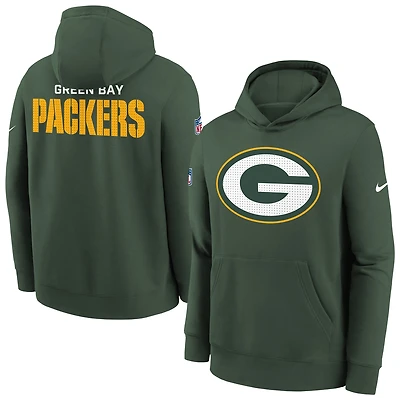 Youth Nike  Green Bay Packers Sideline Club Fleece Hoodie