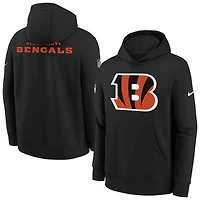 Youth Nike  Black Cincinnati Bengals Sideline Club Fleece Hoodie