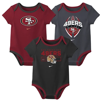Newborn & Infant Nike San Francisco 49ers Three-Piece Bodysuit Set