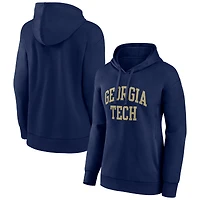 Women's Navy Georgia Tech Yellow Jackets Arch Pullover Hoodie