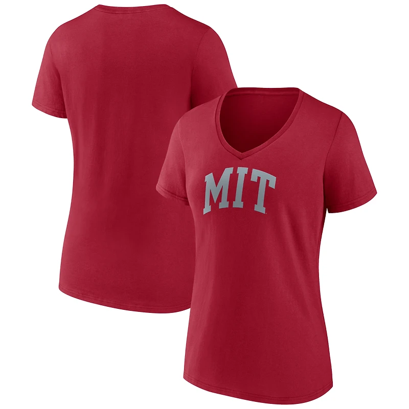 Women's Cardinal MIT Engineers Arch V-Neck T-Shirt