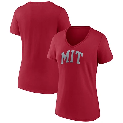 Women's Cardinal MIT Engineers Arch V-Neck T-Shirt