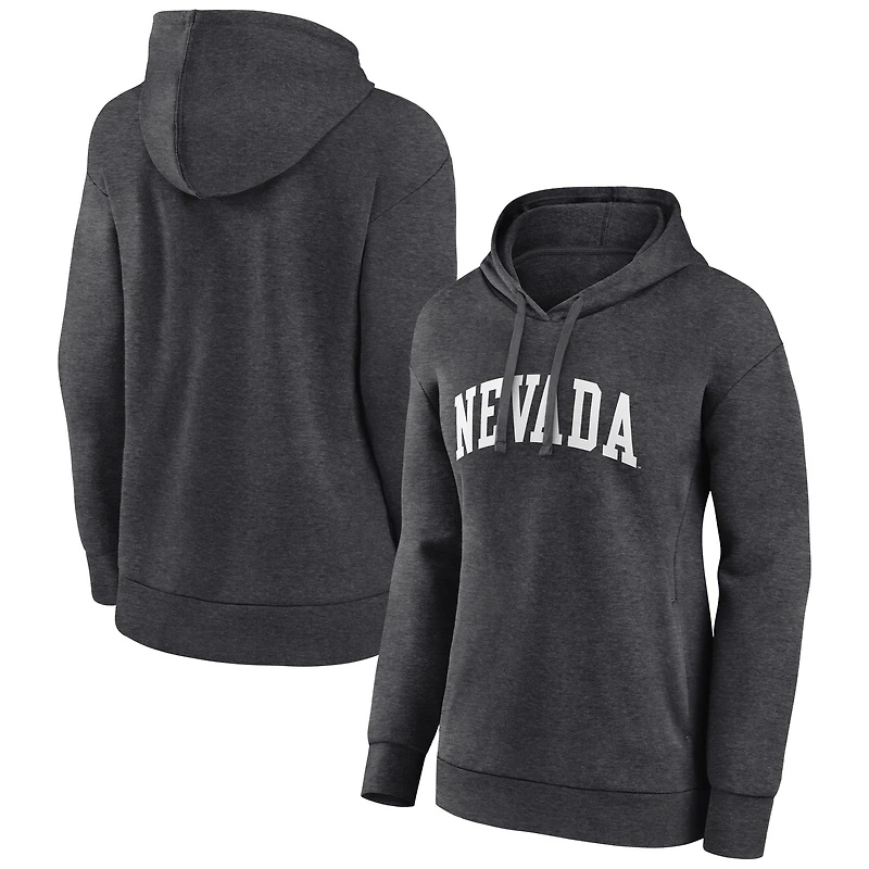 Women's Charcoal Nevada Wolf Pack Arch Pullover Hoodie