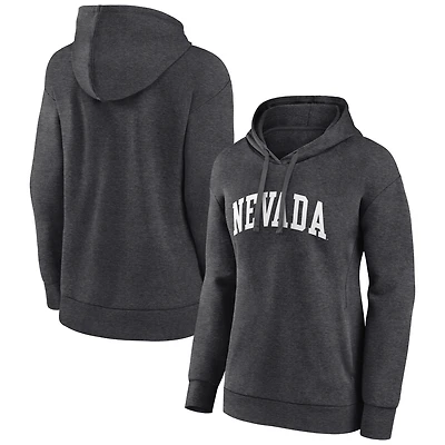 Women's Charcoal Nevada Wolf Pack Arch Pullover Hoodie